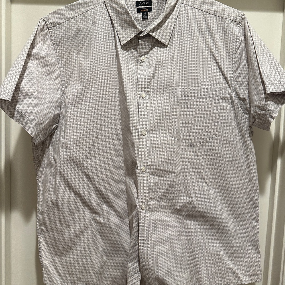 Apt. 9 Gray Casual Button Down Shirt
